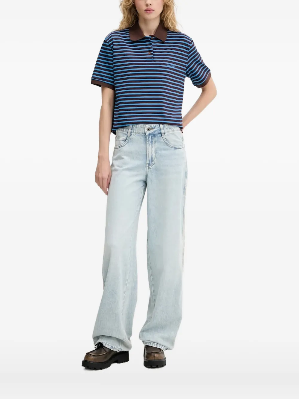 Miss Sixty Gestreept poloshirt Blauw