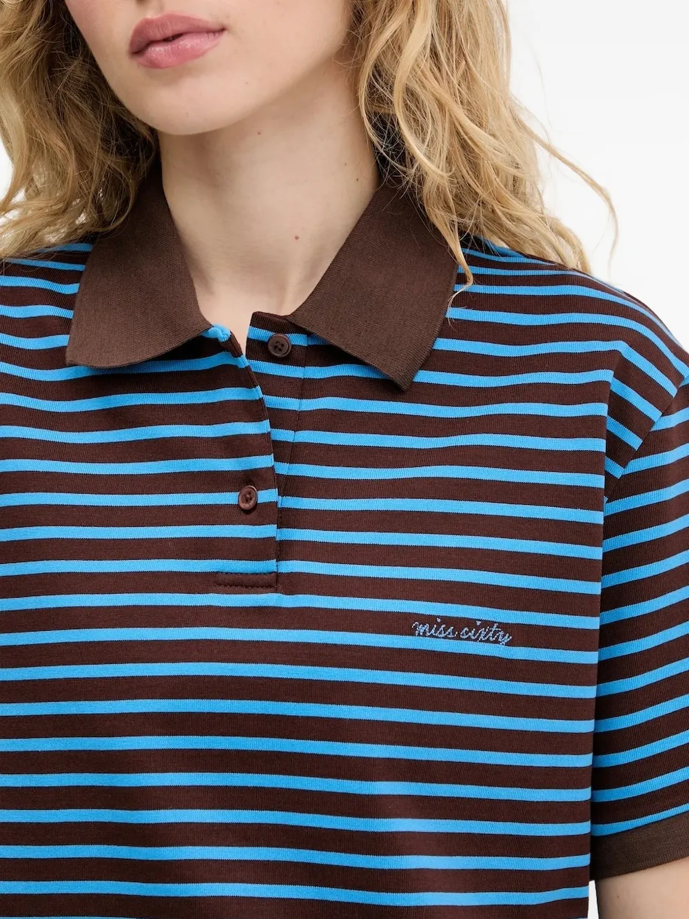 Miss Sixty Gestreept poloshirt Blauw