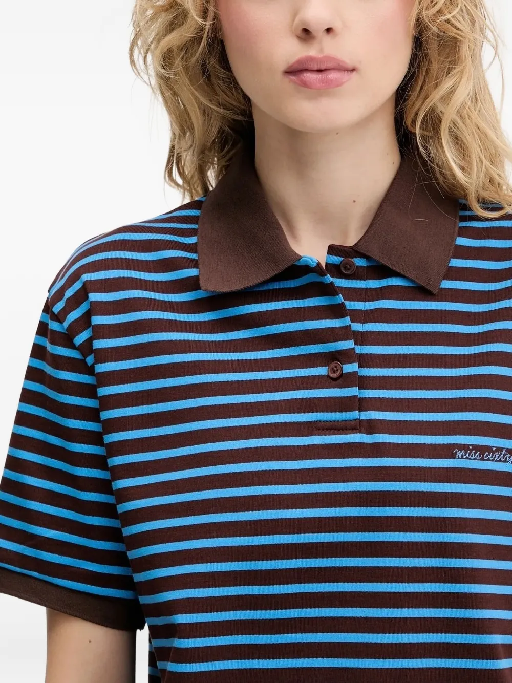 Miss Sixty Gestreept poloshirt Blauw