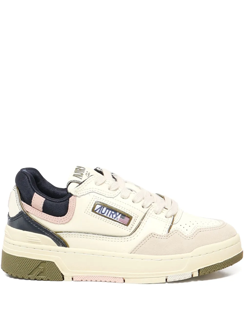 Autry CLC panelled low-top sneakers Neutrals