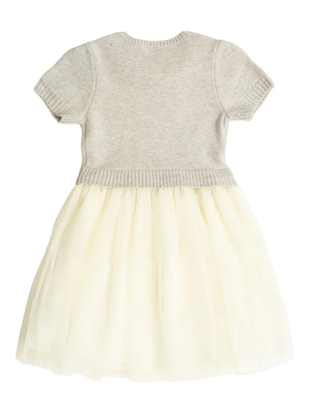 Self-Portrait Kids Tullen jurk met verfraaide kraag Grijs