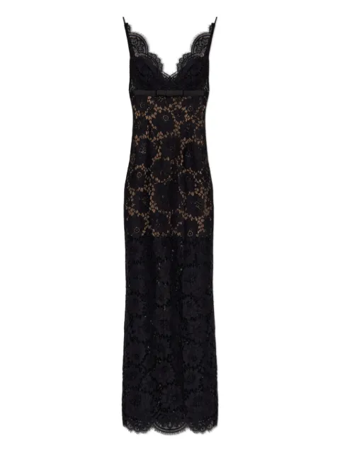 Self-Portrait lace-panelled maxi dress