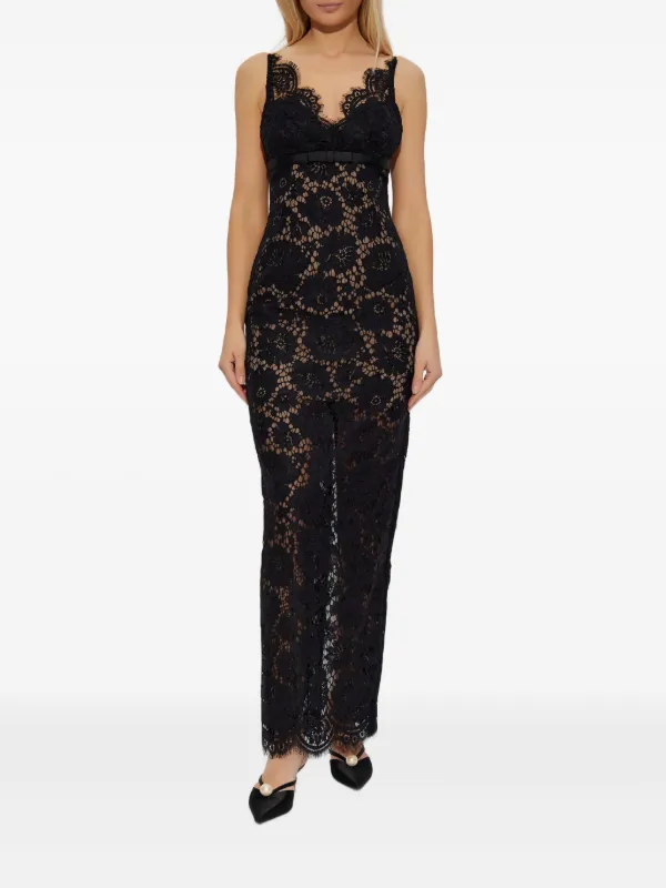 Self-Portrait floral-lace Maxi Dress | Black | FARFETCH