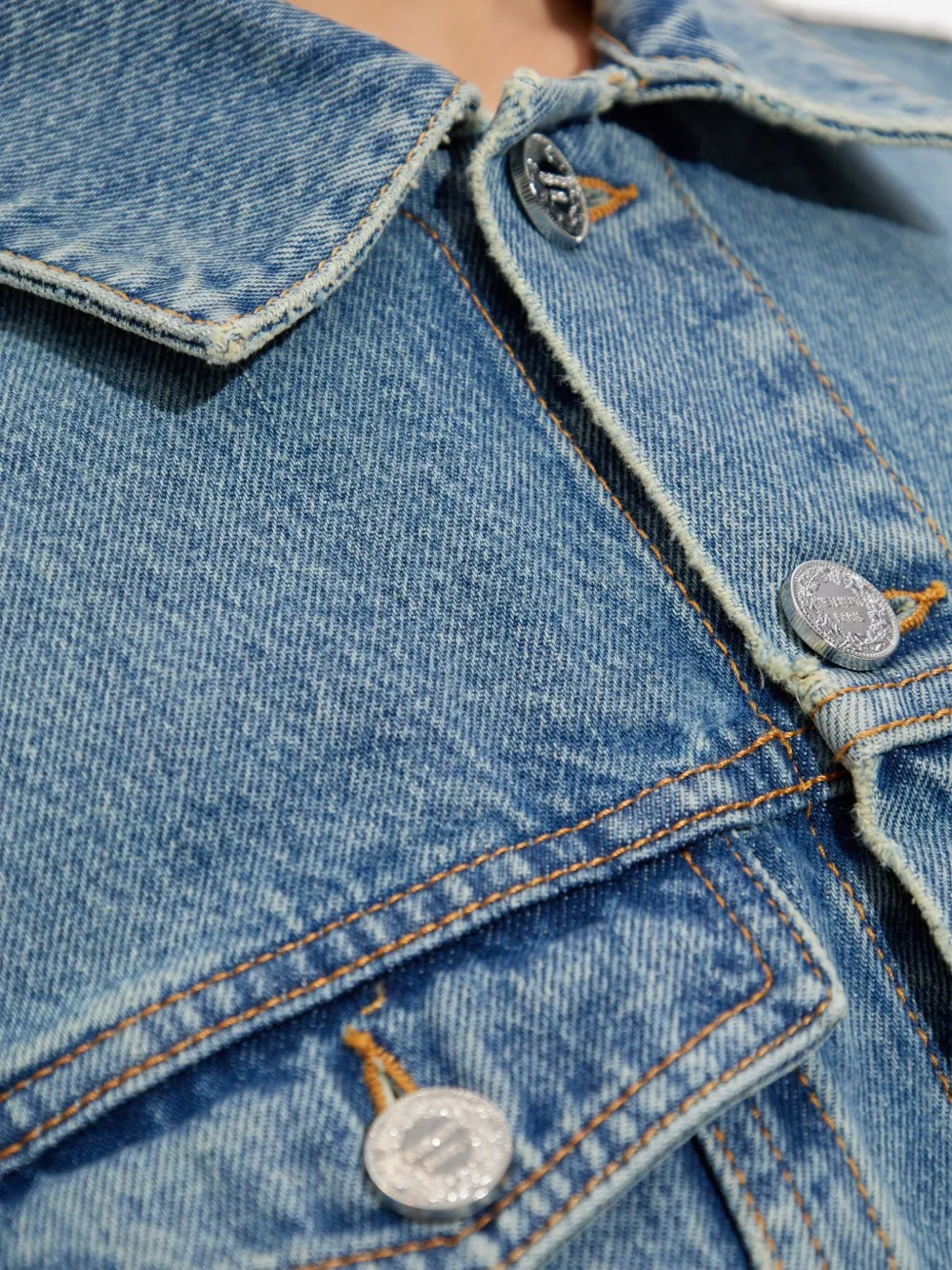 VETEMENTS panelled denim jacket Blauw