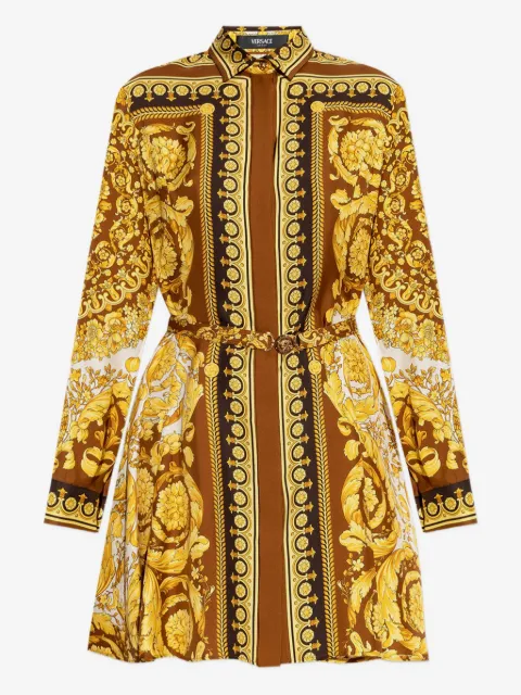 Versace vestido camisero corto con cinturón