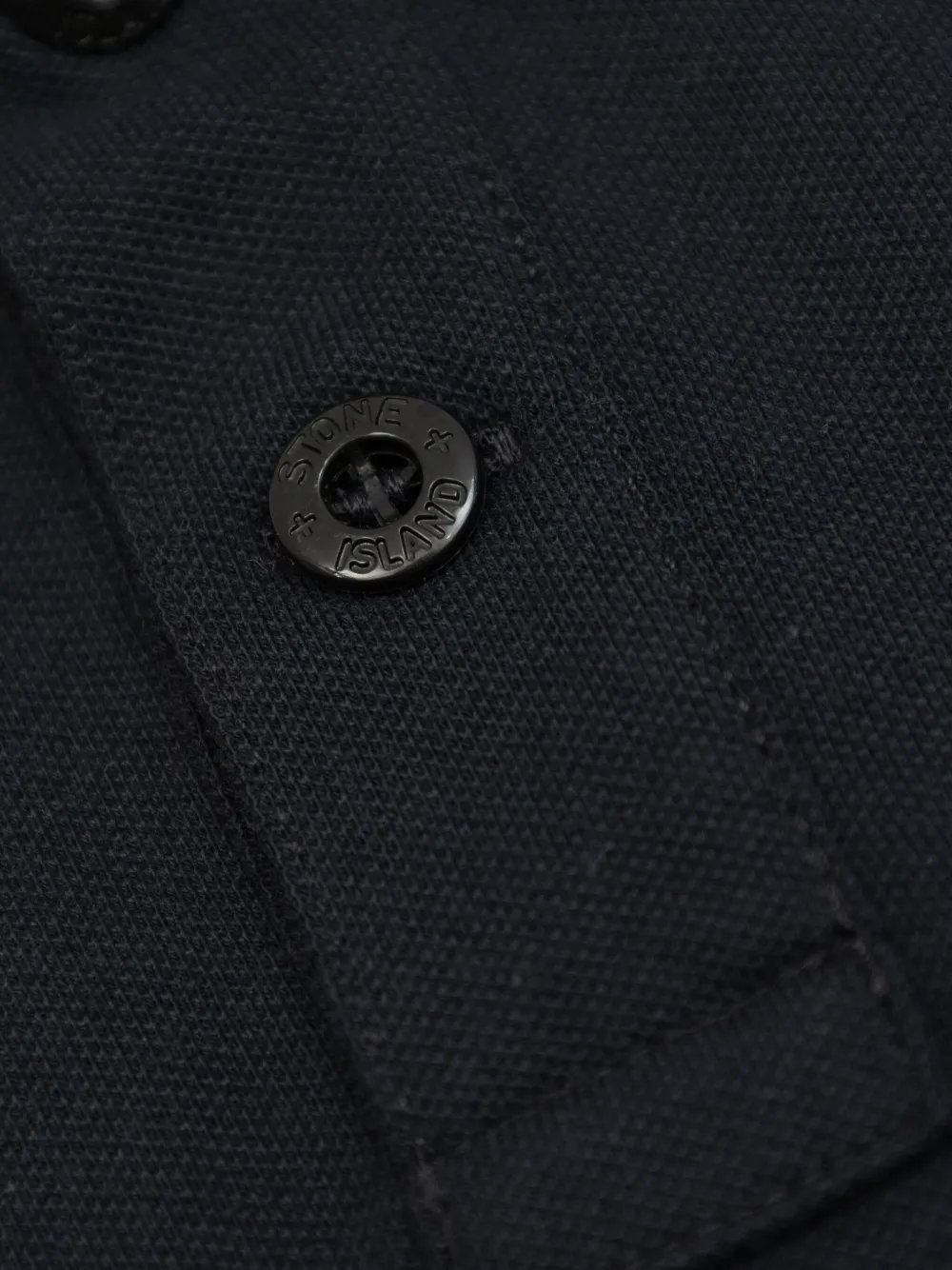 Stone Island Junior tipped collar polo shirt Zwart