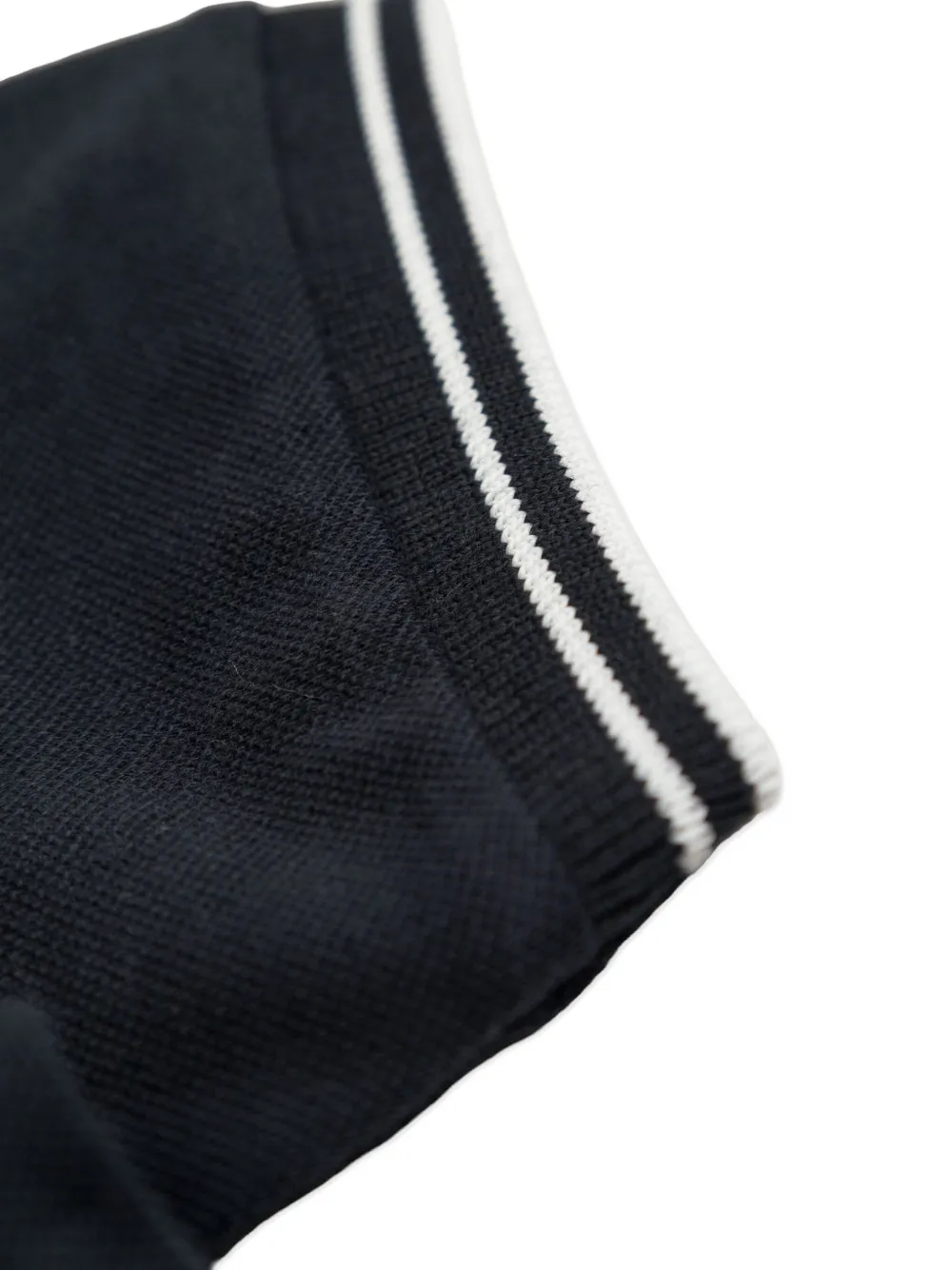 Stone Island Junior tipped collar polo shirt Zwart