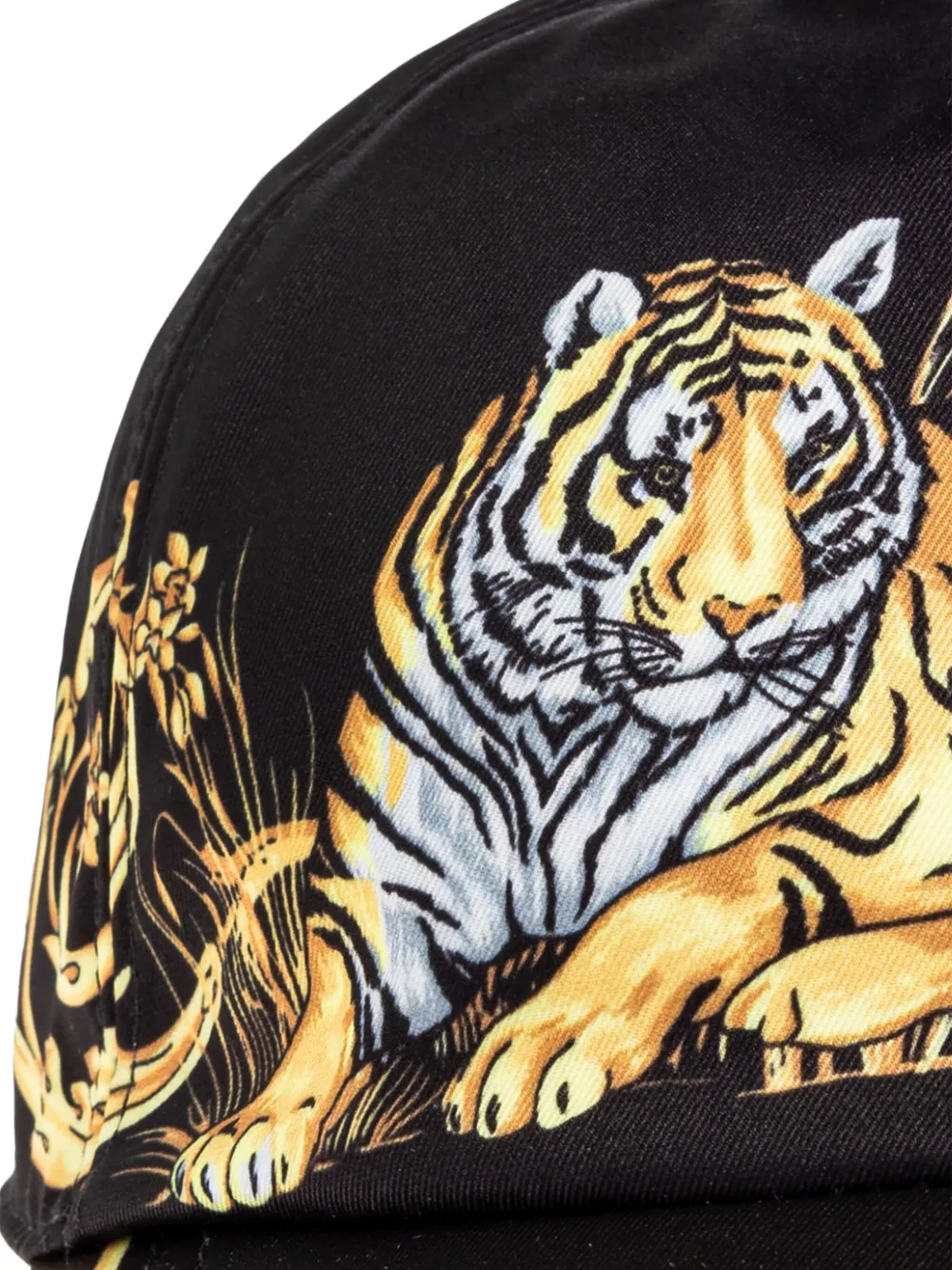 Versace Tiger pet met barokprint Zwart