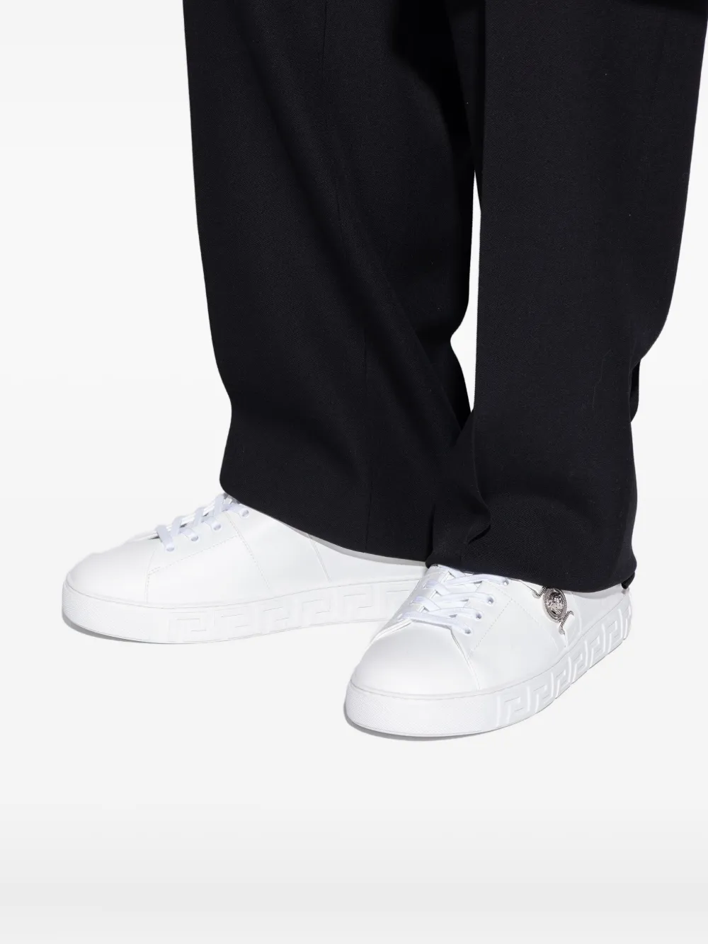 Versace logo low-top sneakers White