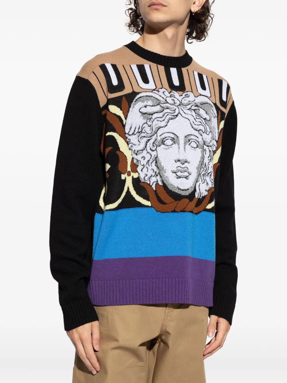 Versace Medusa Head wollen trui Zwart