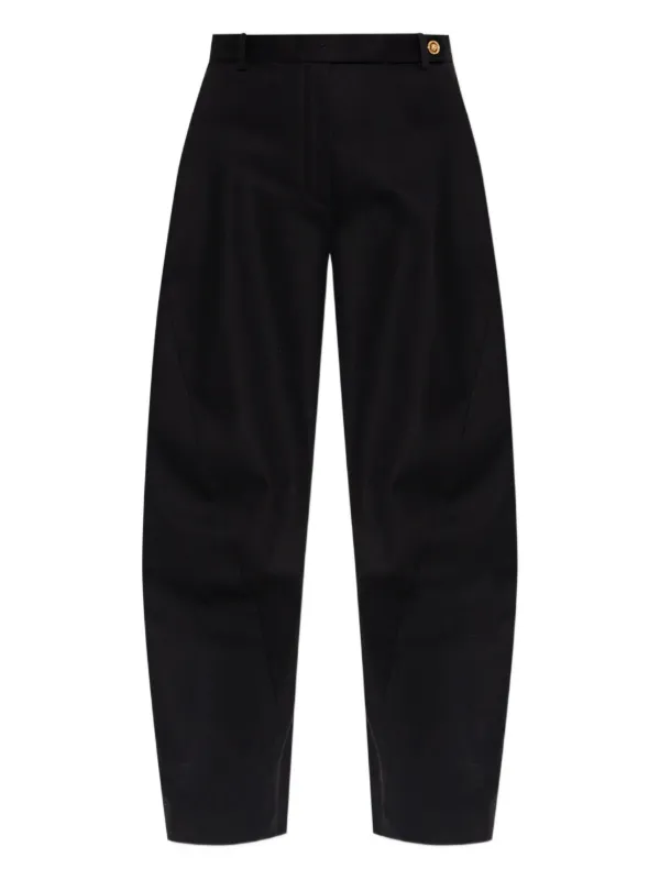 Versace Medusa-button Panel Trousers in Black