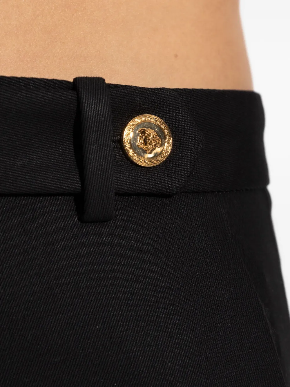Versace Medusa-button panel trousers Zwart