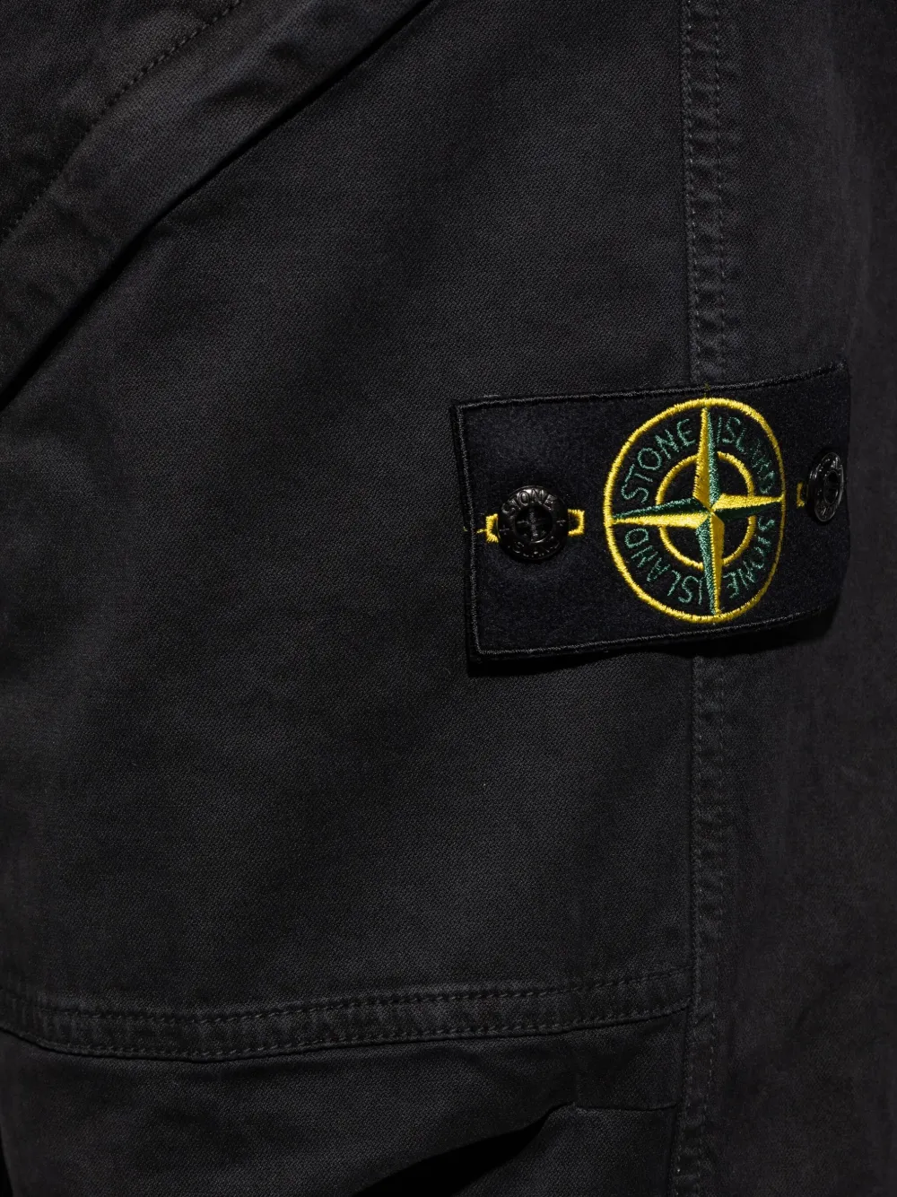 Stone Island Broek met elastische taille en cargo cak Zwart