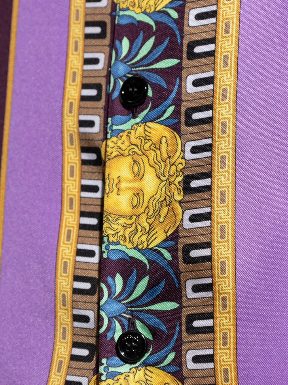 Versace Zijden overhemd met print Paars