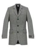 VETEMENTS check-pattern three-button blazer - Grey