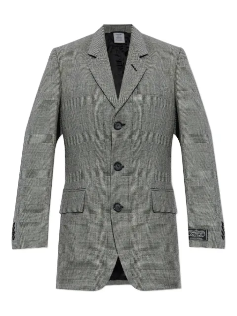 VETEMENTS check-pattern three-button blazer