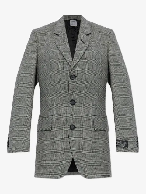 VETEMENTS check-pattern three-button blazer