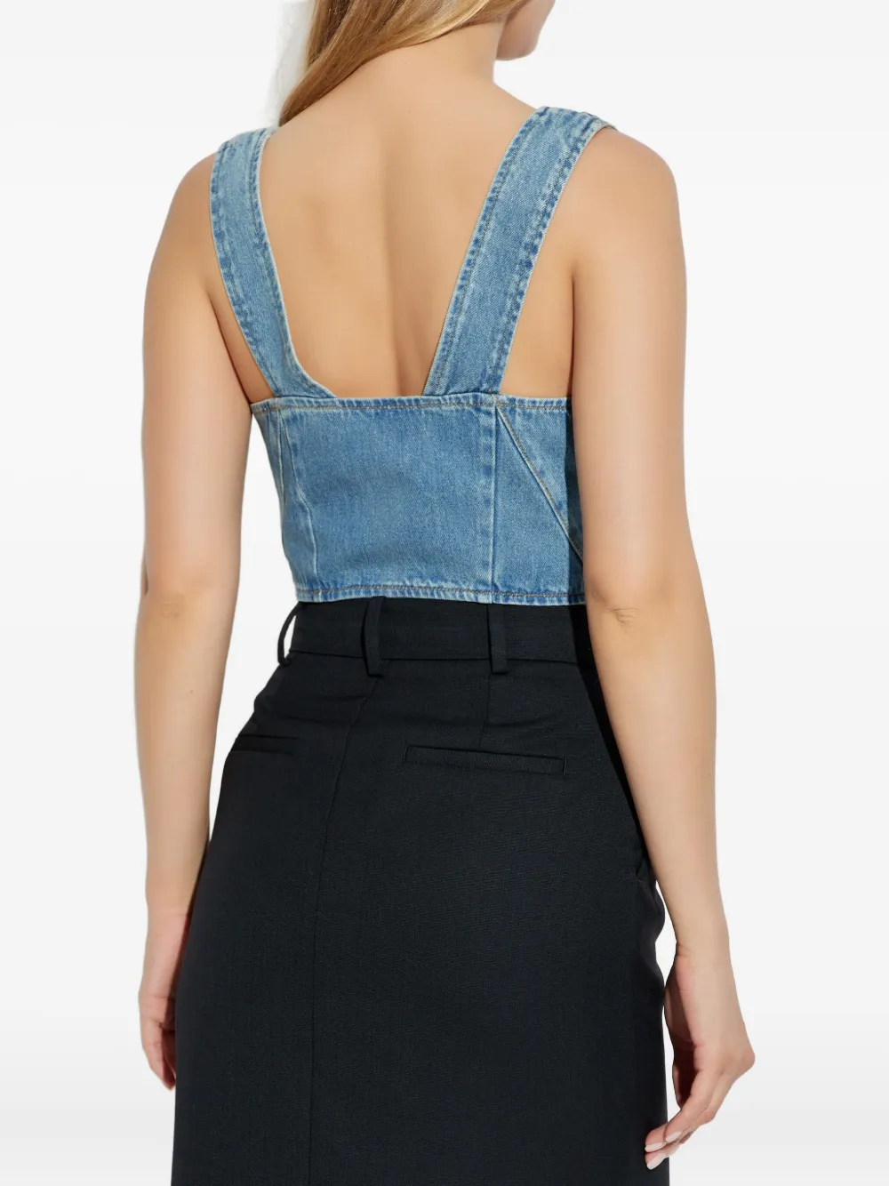 IRO Top met V-hals Blauw