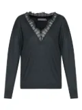 IRO lace-insert wool sweater - Grey