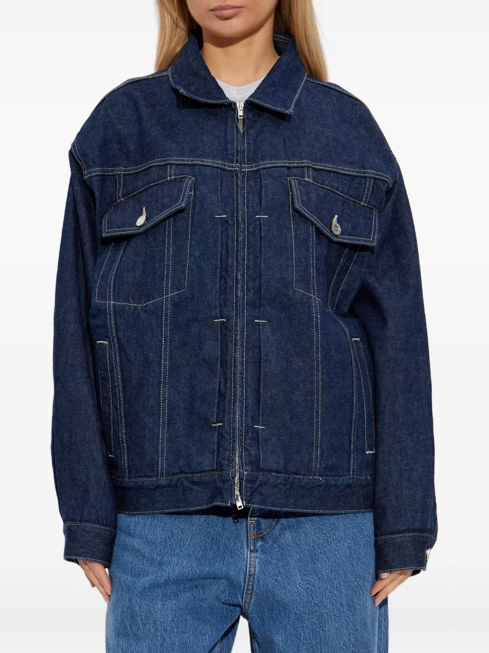 VETEMENTS Jack met klepzak en rits Blauw