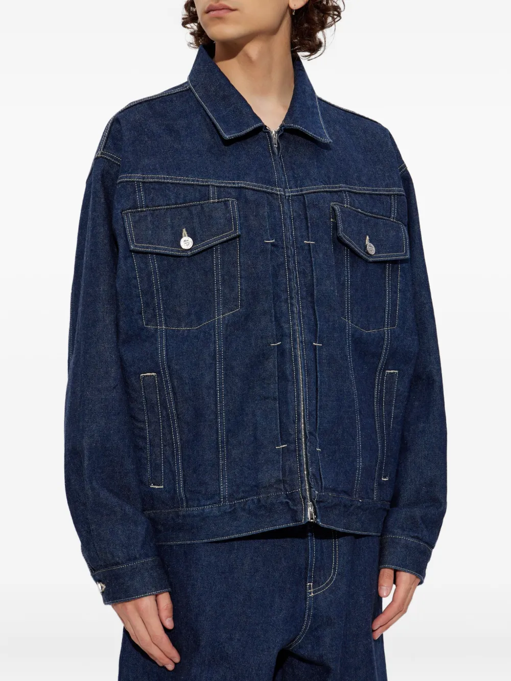 VETEMENTS Jack met klepzak en rits Blauw
