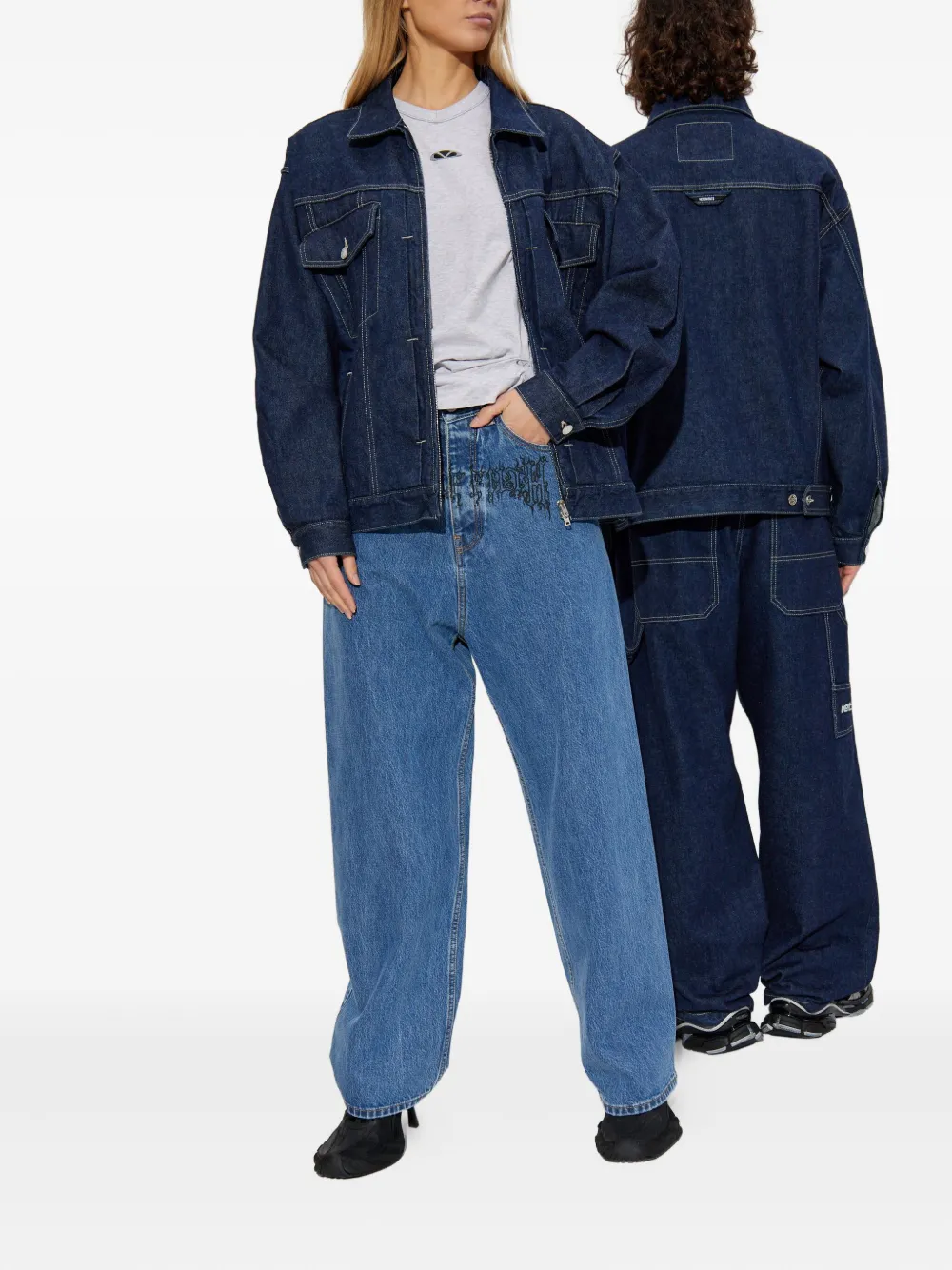 VETEMENTS Jack met klepzak en rits Blauw