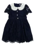 Self-Portrait Kids lace-collar dress - Blue