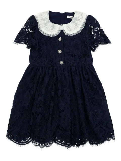 Self-Portrait Kids lace-collar dress