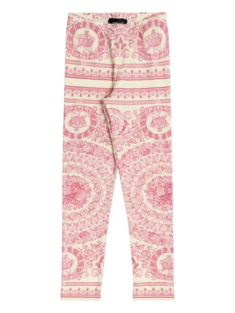 Versace Kids Leggings Barocco con stampa