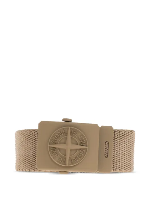 Stone Island Junior logo-plaque woven belt