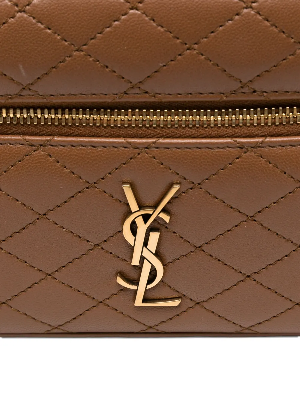 Saint Laurent Gaby gewatteerde mini-shopper Bruin