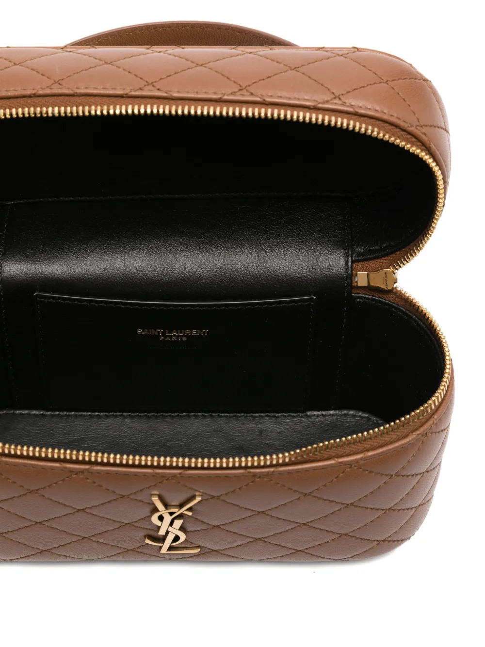 Saint Laurent Gaby gewatteerde mini-shopper Bruin