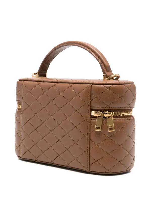 Saint Laurent Gaby Quilted Mini Tote Bag Brown FARFETCH IN