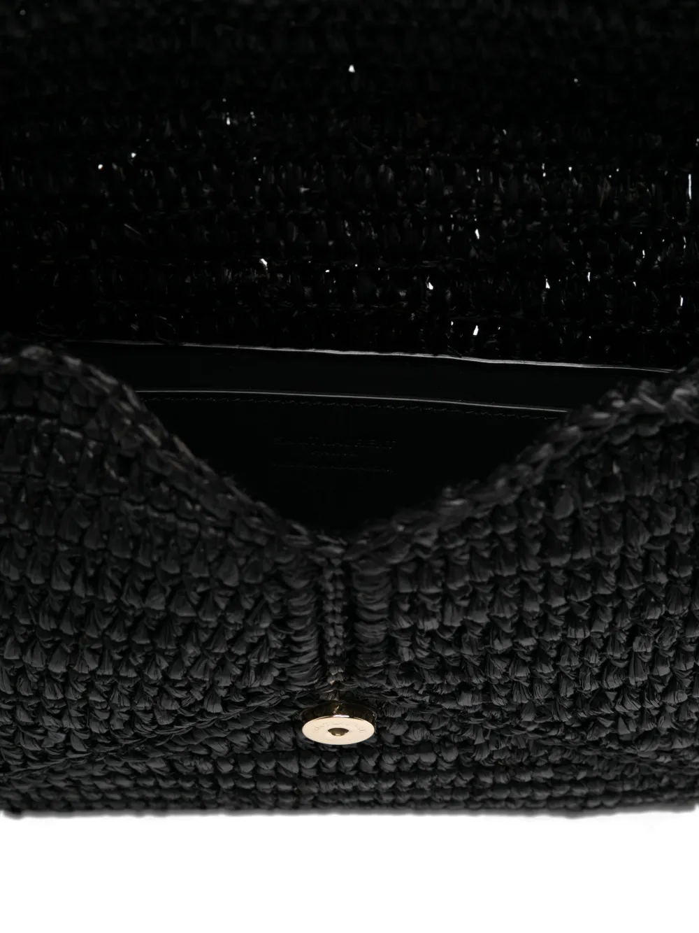Saint Laurent Clutch met logoplakkaat Zwart