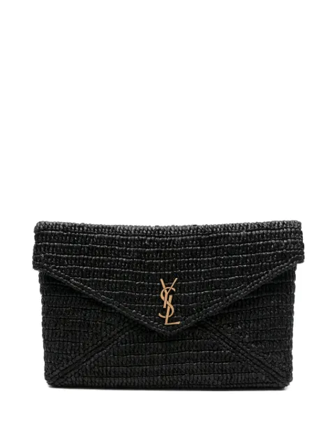 Saint Laurent pochette à plaque logo