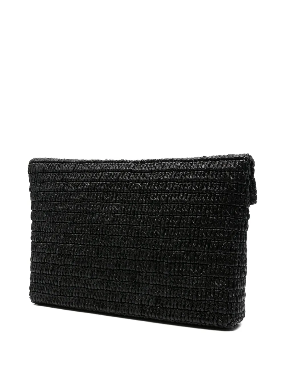 Saint Laurent Clutch met logoplakkaat Zwart