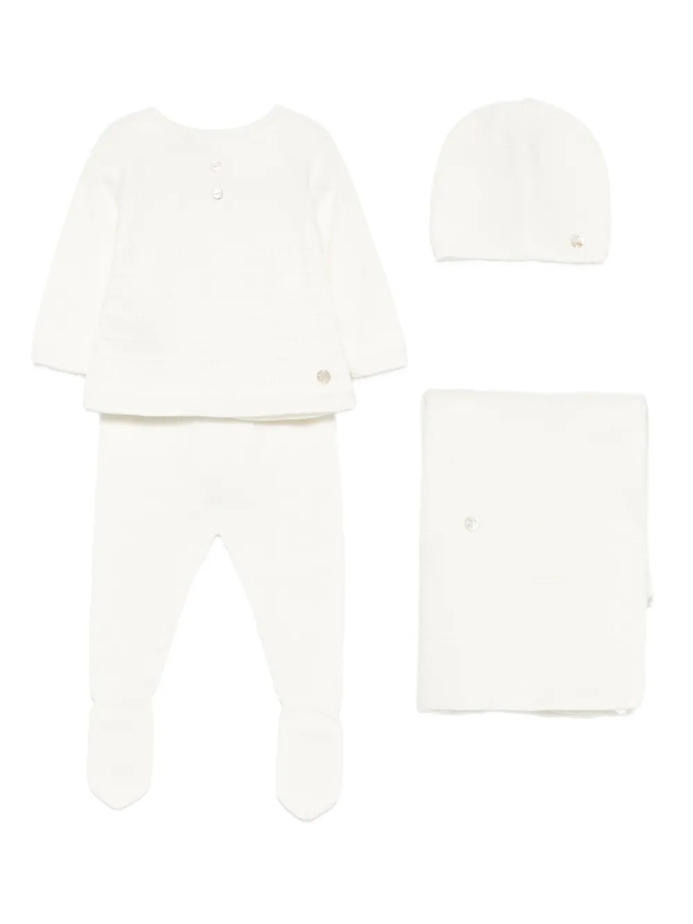 Paz Rodriguez knitted pajamas (set of three) Beige