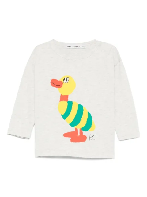 Bobo Choses duck-print long-sleeve T-shirt
