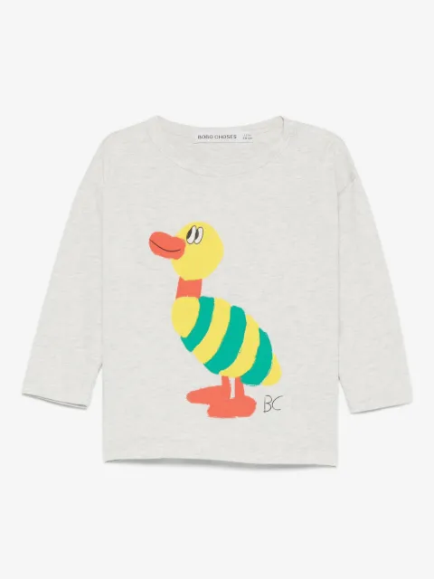 Bobo Choses duck-print long-sleeve T-shirt