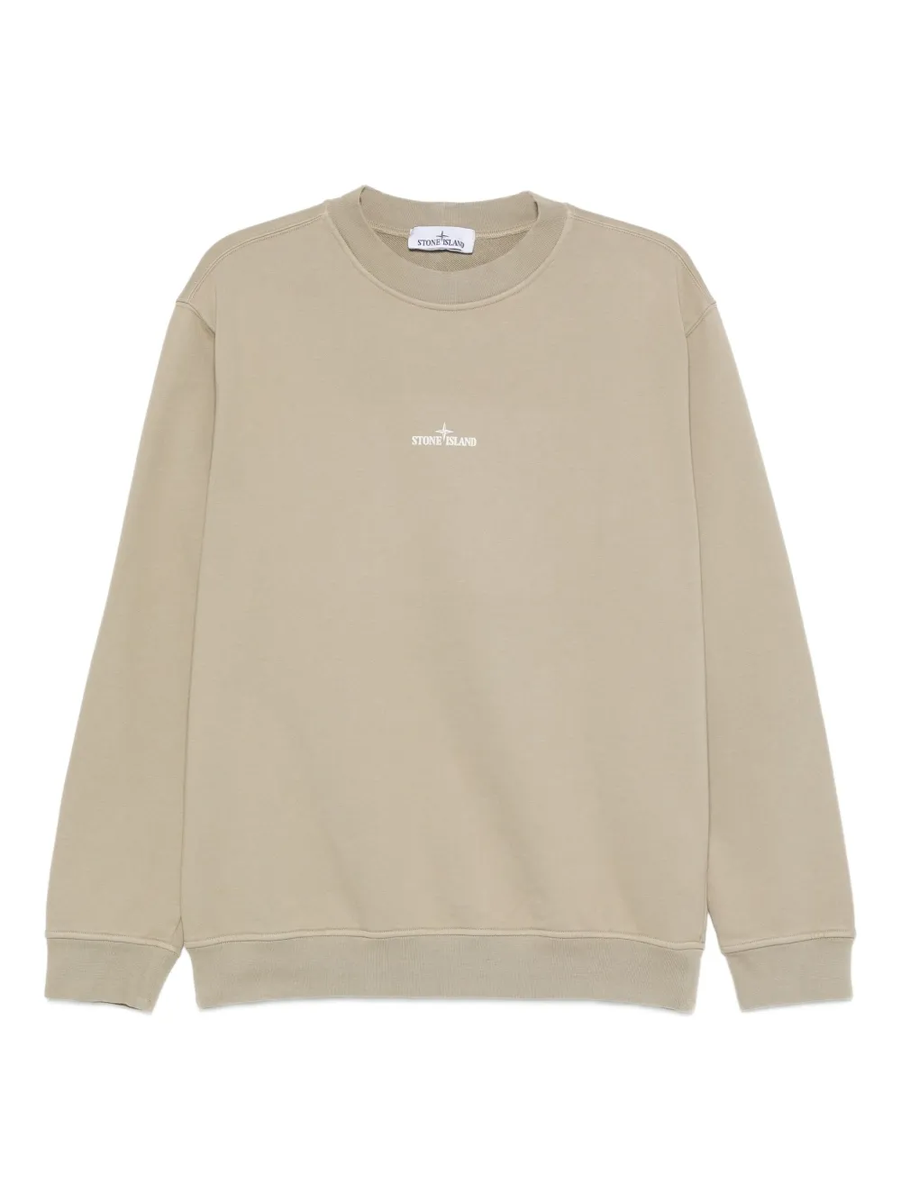Stone Island Sweater met geborduurd logo Beige
