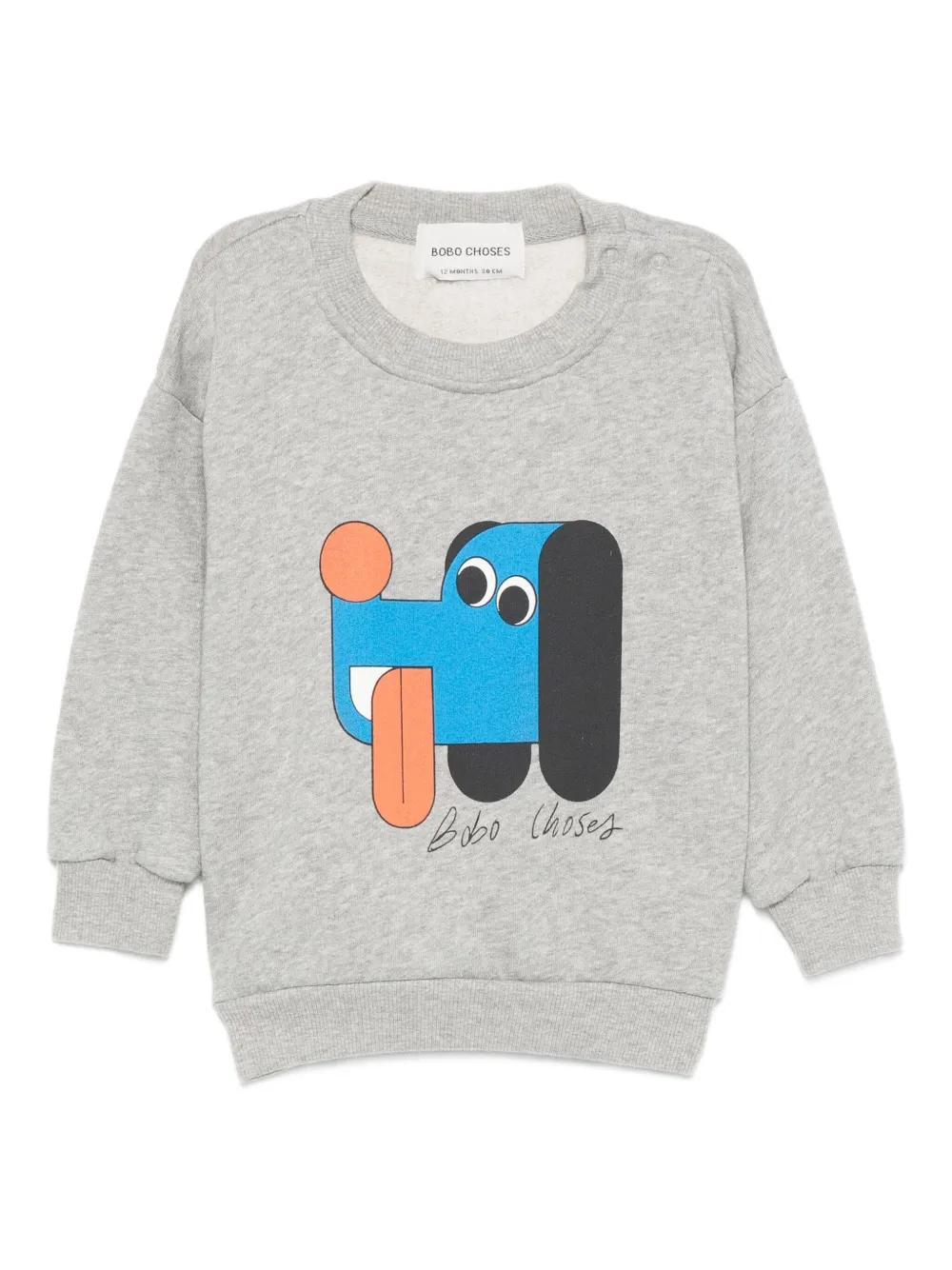 Bobo Choses Sweater met hondenprint Grijs