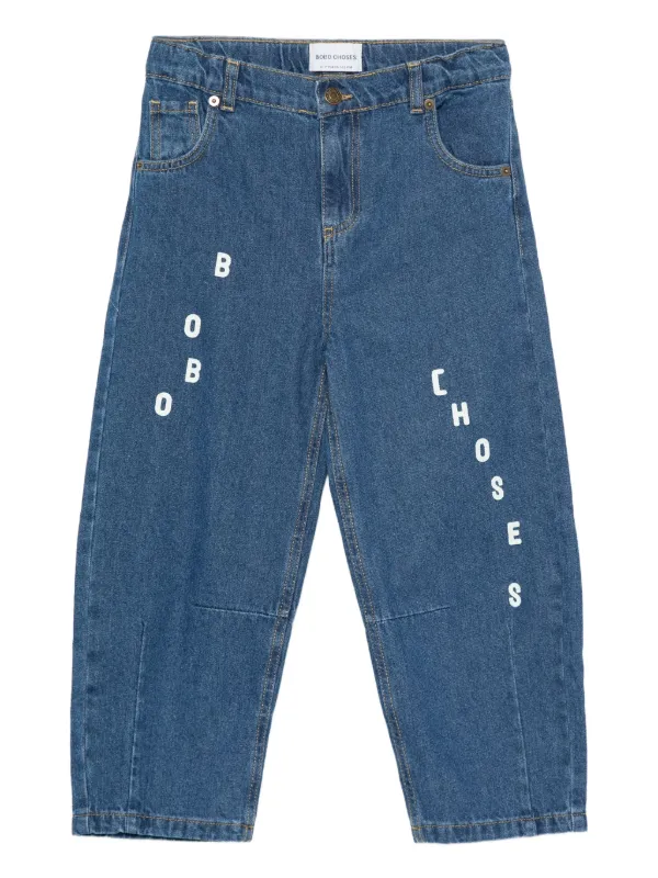 Bobo Choses logo-print Jeans Blue FARFETCH LB