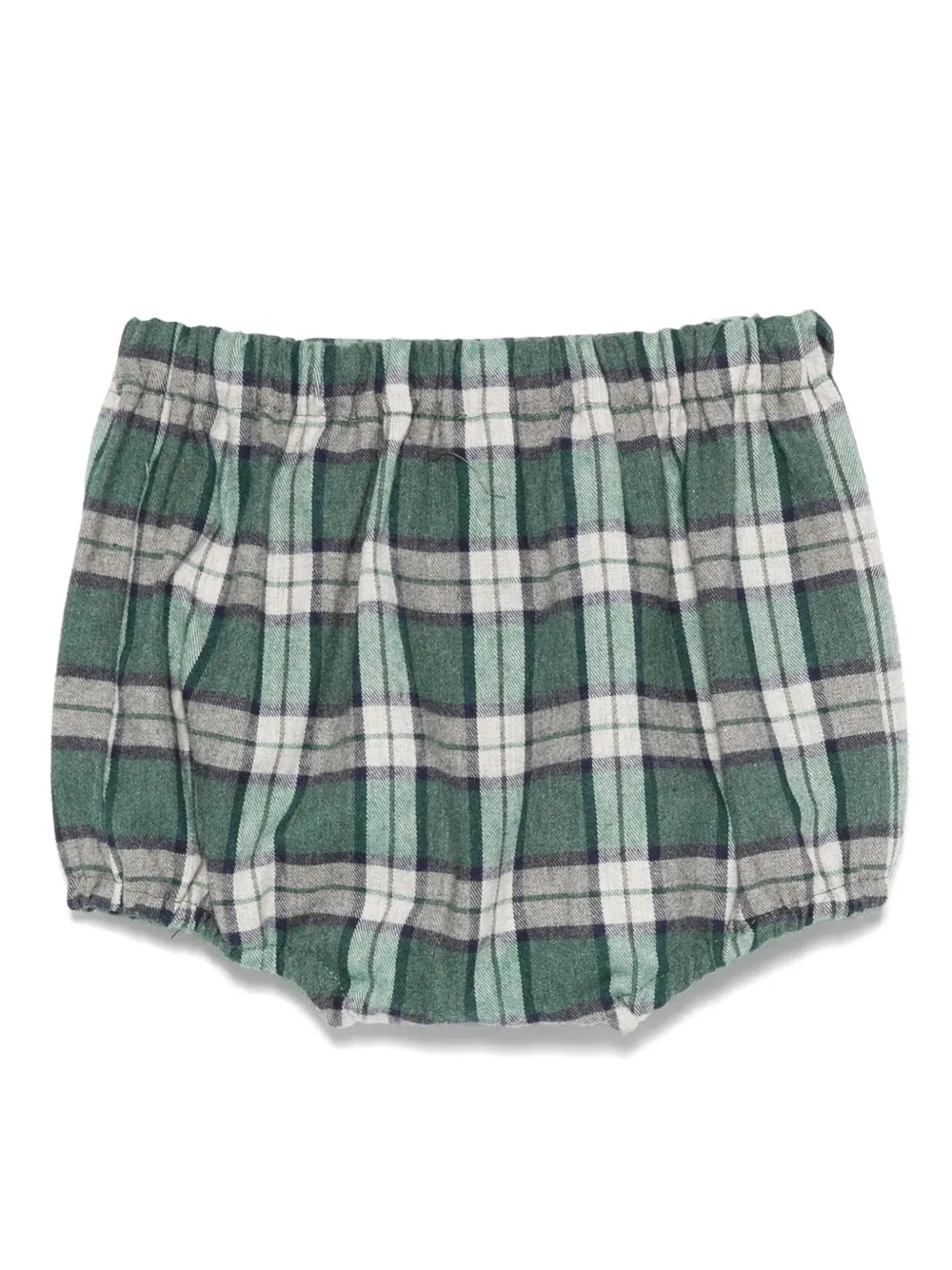 Mariella Ferrari Geruite shorts met knopen Groen