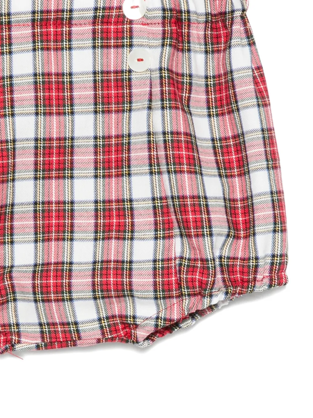 Mariella Ferrari Geruite shorts met knopen Rood