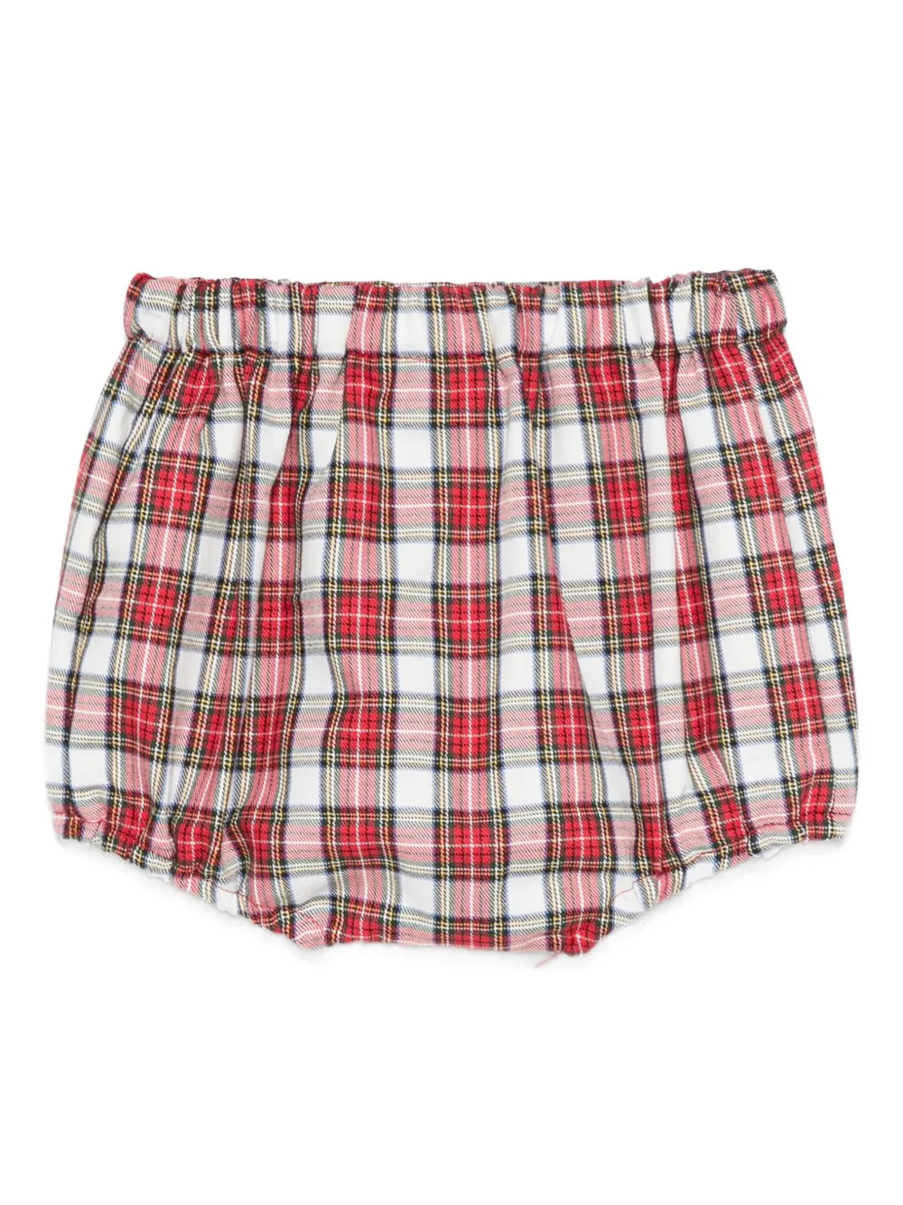 Mariella Ferrari Geruite shorts met knopen Rood