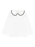 Mariella Ferrari bib-collar shirt - White