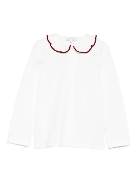 Mariella Ferrari bib-collar long-sleeve shirt