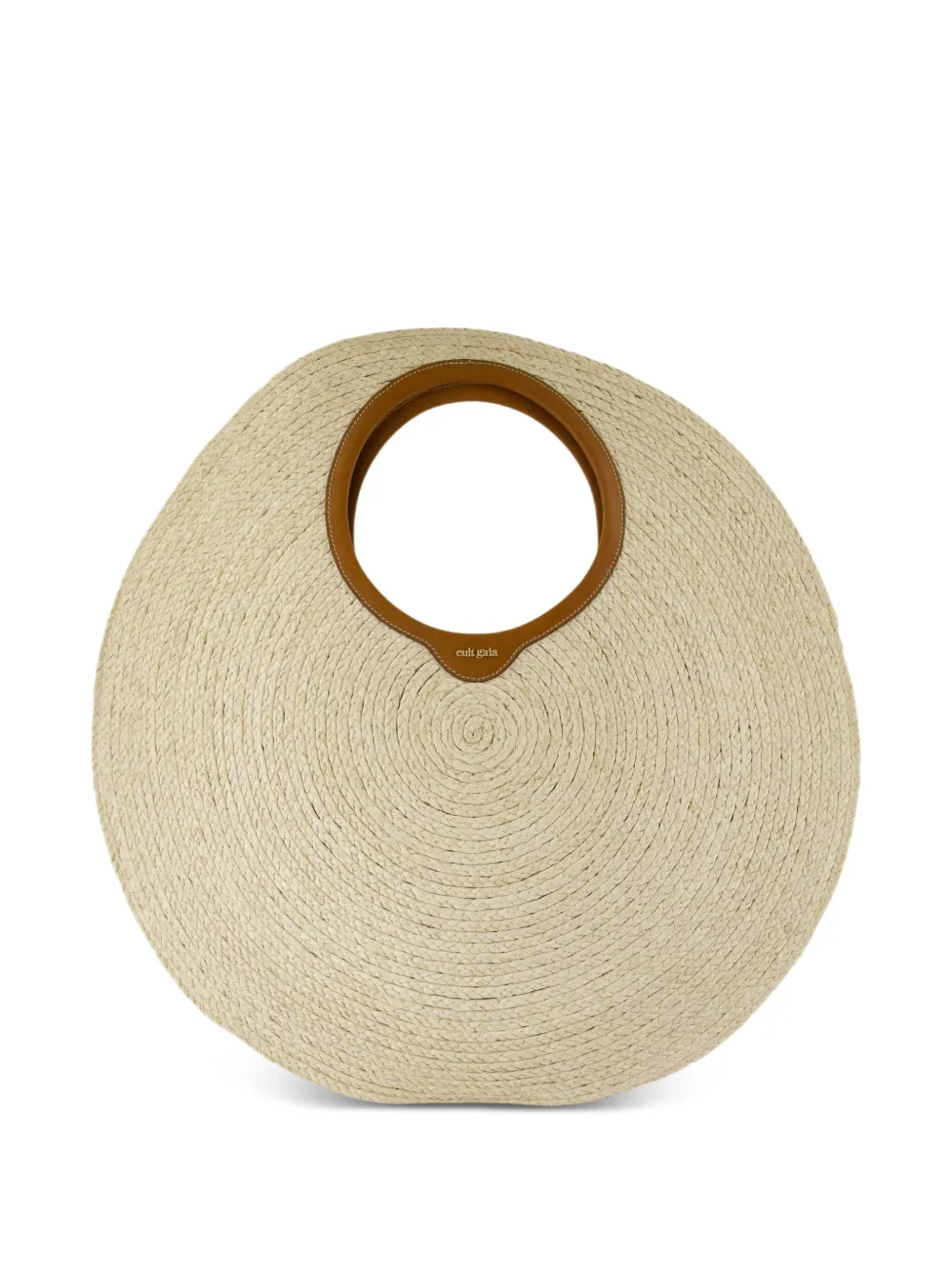 Cult Gaia Amun raffia shopper met ronde handgreep Beige