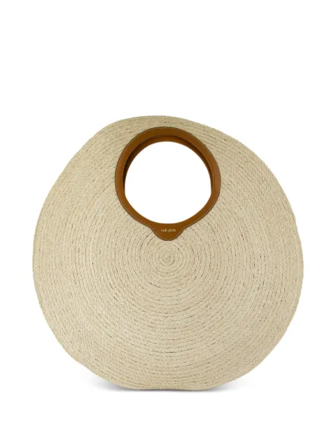 Cult Gaia Amun circular-handle raffia tote bag
