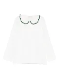 Mariella Ferrari bib-collar shirt - White